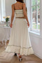 Two Pieces Frill Square Neck Cami Ruffle Hem Set