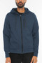 Solid Heathered Zip Up Jacket​​