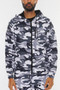 Solid Heathered Zip Up Jacket​​