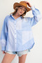 Stripe Mix Button Down Shirt