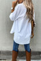 Solid Button Up Pockets Long Sleeves Blouse