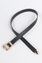 Metal Faux Leather Belt