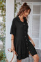 V Neck Solid Tunic Dress