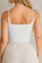 Solid Square Neck Sleeveless Slim Tank Top