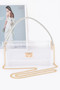Transparent Rhinestone Top Handle Flap Bag​