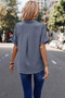 Button Up Open Front Solid Shirt