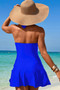 Halter Neck Twisted Tie Knot Front Dress Swimsuit