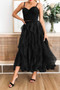 A Line Long Tulle Tiered Skirts​