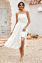 Solid Off Shoulder Elasit Waist Ruffle Dress​