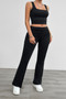 Two Pieces Square Neck Ruched Sleeveless Sets​