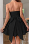 Solid Off Shoulder Tube Elastic Waist Dress