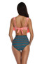 Floral Printed Ruffles Ruffle High Waist Swimsuit