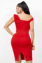 Monroe Asymmetric Ruffle Midi Dress​