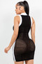 Netting 2 Way Zipper Mini Dress​
