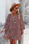 V Neck Polka Dot Tunic Dress