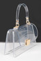 Transparent Top Handle Flap Clutch​