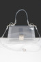 Transparent Top Handle Flap Clutch​
