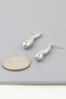 Shiny Bar Teardrop Earrings