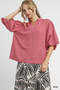 Umgee Textured Puff Sleeve Blouse