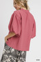 Umgee Textured Puff Sleeve Blouse