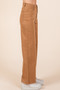 Mittoshop Twill High Waisted Button Fly Wide Leg Pants