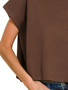 Zenana Viscose Mock Neck Short Sleeve Boxy Sweater