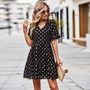 Ladies Polka Dot Short Sleeve Dress