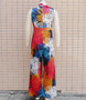 Women Summer Print Sleeveless Wide Leg Jumpsuit