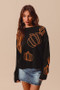 SO ME Pumpkin Embroidered Halloween Thanksgiving Sweater