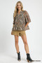 Umgee Paisley Print Peplum Blouse