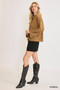 Umgee Crochet Button Down Knit Cardigan