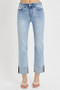 RISEN High Rise Straight Cuffed Relaxed Jeans