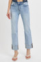 RISEN High Rise Straight Cuffed Relaxed Jeans