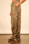 VERY J Animal Print Linen Wide Leg Pants