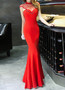 Women Formal Party Mermaid Black Evening Dress