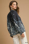 Umgee Full Size Floral Vine Print Blouse with Balloon Sleeves Plus Size