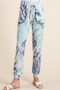 BiBi Tie Dye French Terry Casual Sweat Pants