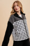 Annie Wear Plaid Zip Up Drop Shoulder Sherpa Jacket