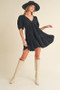 Aemi+Co Tied Back Ruffled Short Sleeve Mini Dress