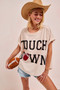 BiBi Game Day Touchdown Letter Patches Waffle Short Top