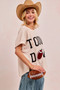 BiBi Game Day Touchdown Letter Patches Waffle Short Top