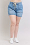 Judy Blue Plus Size High Waist Vintage Wash Denim Shorts
