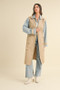MABLE Layered Look Trench Coat With Denim Jacket