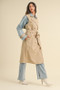MABLE Layered Look Trench Coat With Denim Jacket