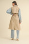 MABLE Layered Look Trench Coat With Denim Jacket