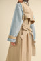 MABLE Layered Look Trench Coat With Denim Jacket