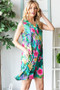 Heimish Full Size Floral Johnny Collar Sleeveless Dress Plus Size