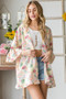 Heimish Full Size Multi Color Floral Open Cardigan Plus Size