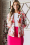 Heimish Full Size Shawl Floral Open Blazers Plus Size