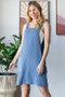 Heimish Full Size Ribbed Sleeveless Mini Tank Dress Plus Size